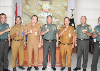 Perkuat sinergi, Danrem Gapu Sambut Silaturahmi Kepala BPSDM Provinsi Jambi. (Foto : ist)