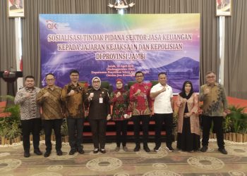 OJK sosialisasi tindak pidana sektor jasa keuangan kepada jajaran Kepolisian dan Kejaksaan di Jambi. (Foto : Rolan - sinarjambi.com)