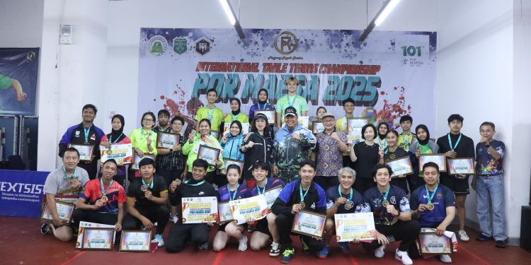 Semangat Atlet Muda Berkobar di Kejuaraan Tenis Meja Internasional "POR MAESA" Jakarta. (Foto : ist)
