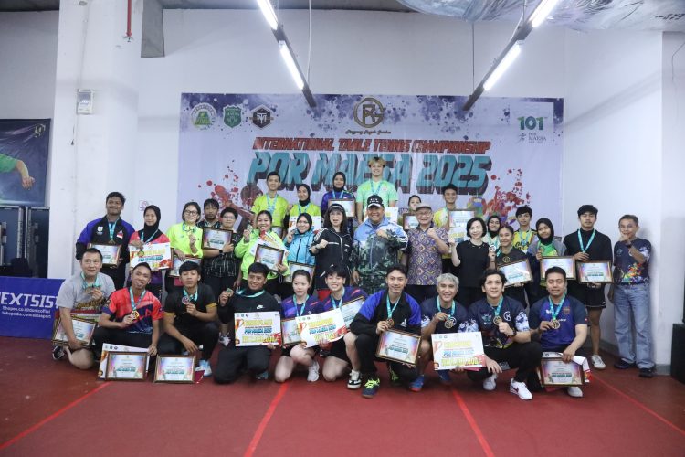 Semangat Atlet Muda Berkobar di Kejuaraan Tenis Meja Internasional "POR MAESA" Jakarta. (Foto : ist)