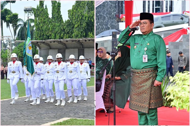 Peringatan HUT Kota Jambi Bersejarah, Wali Kota Maulana Teken MoU Resmikan Bus Listrik Pertama di Provinsi Jambi. (Foto : ist)