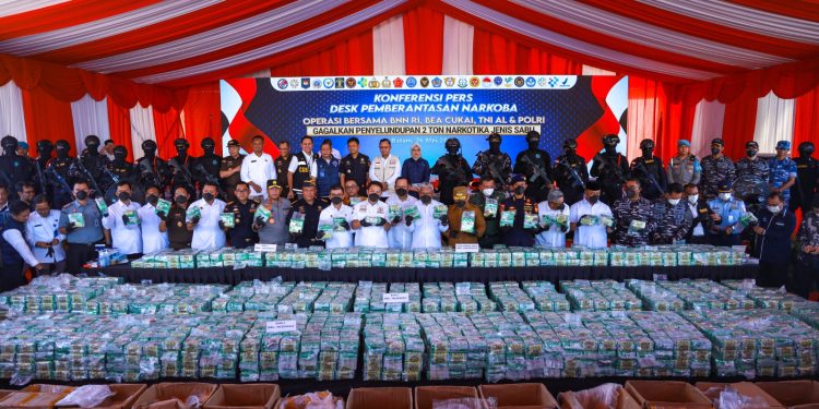 Dua ton sabu berhasil diamankan. (Foto : ist)