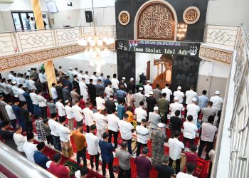 Polda Jambi gelar shalat Idul Adha. (Foto : ist)