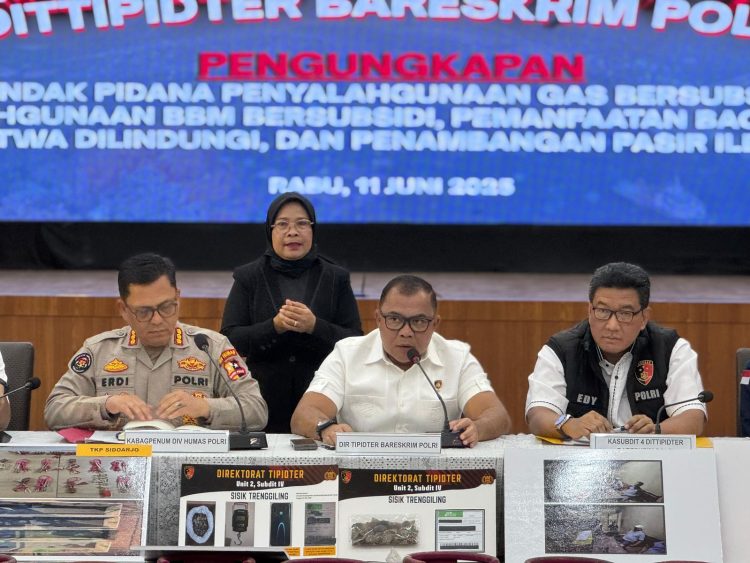 Bareskrim Polri Ungkap 5 Kasus Besar Penyalahgunaan BBM dan Gas Subsidi di Berbagai Daerah. (Foto : ist)
