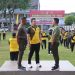 Sinergi TNI-Polri senam bersama di Polresta Jambi. (Foto : ist)