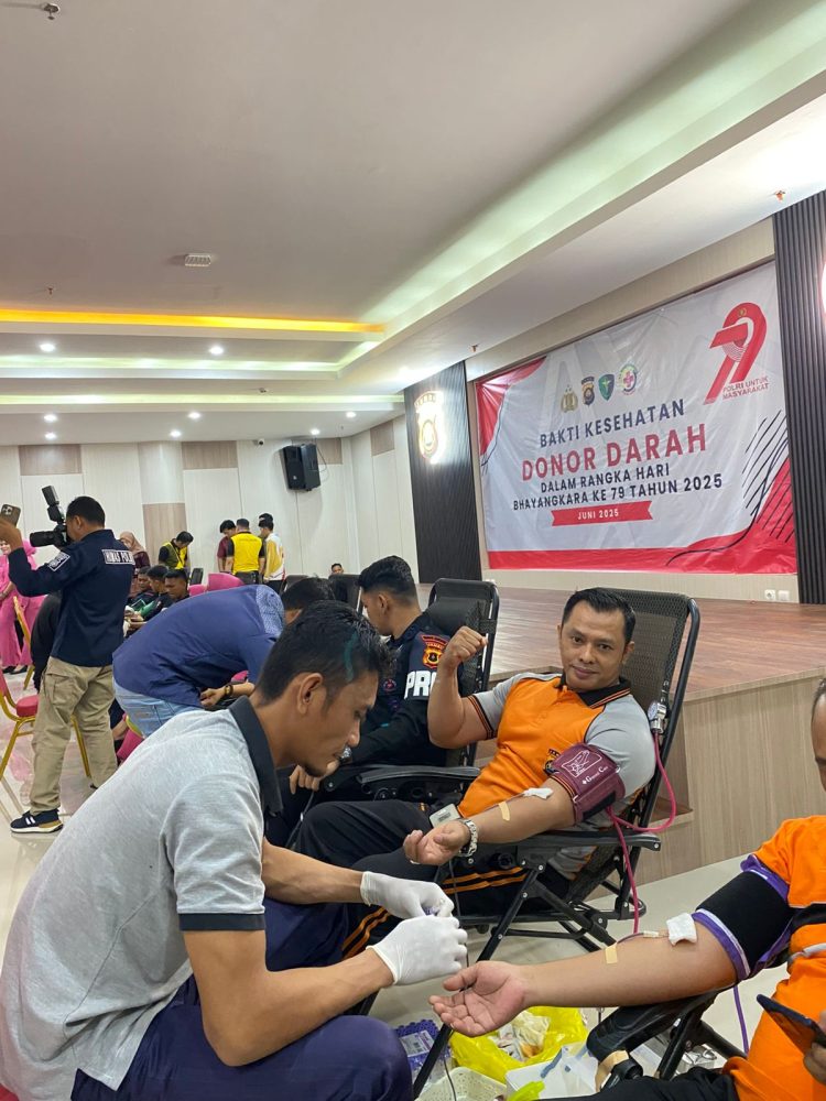 Polda Jambi gelar aksi sosial donor darah. (Foto : ist)