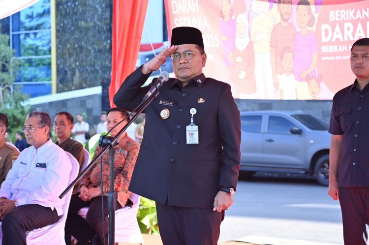 Pimpin Apel Hari Donor Darah Sedunia, Wali Kota Maulana Tegaskan Komitmen Kemanusiaan. (Foto : ist)