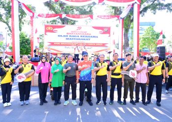 Polda Jambi gelar senam bersama masyarakat. (Foto : ist)