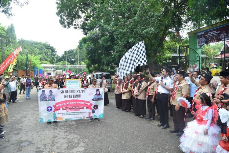 Wakil Wali Kota Jambi Hadiri Pesta Siaga Pramuka : Dari Baris-Berbaris hingga Misi Pelestarian Lingkungan. (Foto : ist)