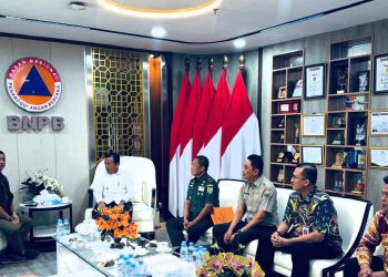 Gubernur Jambi bersama Danrem Gapu dan Kepala BPBD Jambi menghadap ke Kepala BNPB. (Foto : ist)