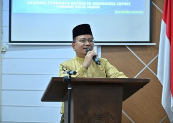 Wali Kota Maulana Buka Muscab Penghulu Kota Jambi, Harap APRI Ikut Sebarluaskan Informasi Pembangunan Daerah. (Foto : ist)