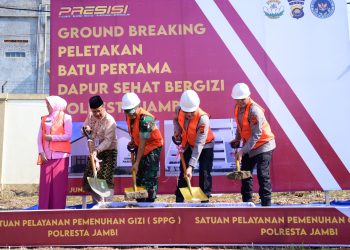 Kapolda Jambi ground breaking SPPG Polresta Jambi. (Foto : ist)