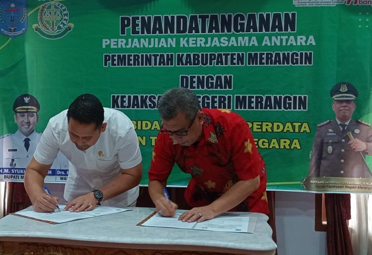 Pemkab Merangin teken MoU dengan Kejari. (Foto : ist)