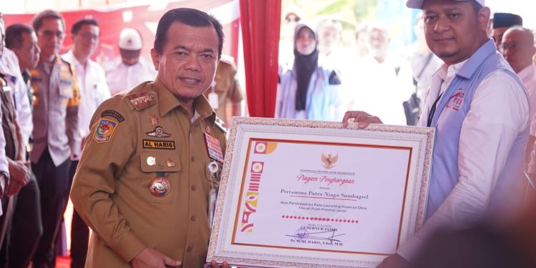 Gubernur Jambi Al Haris hadiri peresmian KDMP oleh presiden. (Foto : ist)