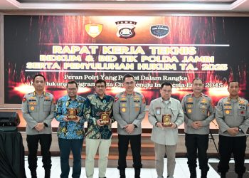 Kapolda Jambi buka Rakernis Fungsi bidang TIK Polda Jambi. (Foto : ist)