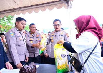 Polda Jambi luncurkan gerakan pangan murah. (Foto : ist)