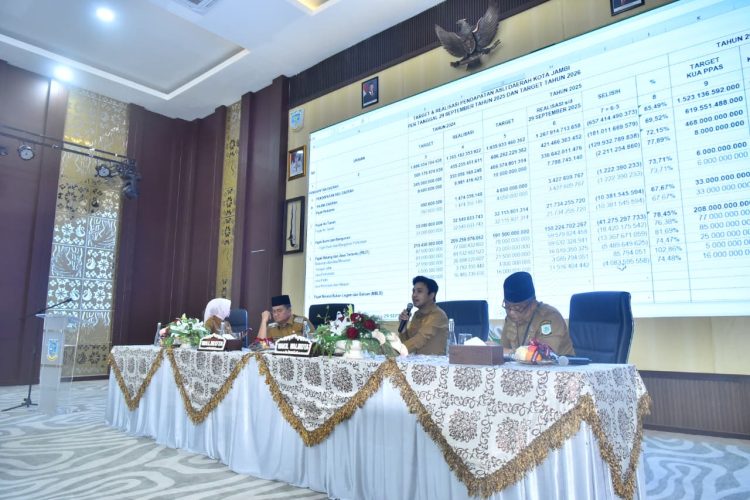 Monev Triwulan III: Maulana-Diza Perkuat Strategi Peningkatan Pendapatan Daerah Kota Jambi. (Foto : ist)