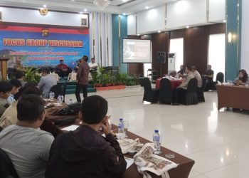 Suasana FGD Ditintelkam Polda Jambi. (Foto : Rolan - sinarjambi.com)