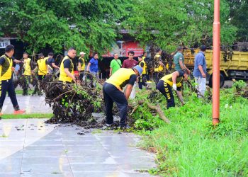 Libatkan Ribuan Personel, Polda Jambi Gelar Aksi Korve Massal Serentak. (Foto : ist)
