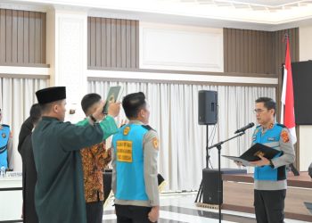 Polda Jambi Gelar Pakta Integritas dan Pengambilan Sumpah Penerimaan Terpadu Anggota Polri TA 2026. (Foto : ist)