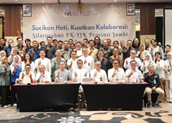 Silaturahmi FK-IJK provinsi Jambi dan insan pers di Jambi. (Foto : ist)