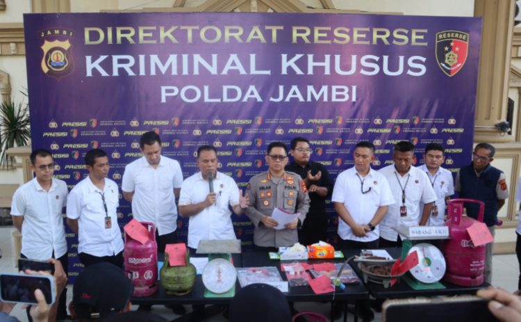 Polda Jambi Ungkap Praktik Penyalahgunaan Gas Subsidi, Empat Orang Diamankan. (Foto : ist)
