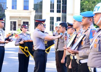 Polda Jambi Gelar Upacara PTDH, Empat Personel Diberhentikan Tidak Dengan Hormat. (Foto : ist)