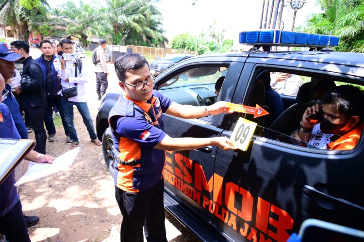 Polda Jambi Gelar Rekonstruksi Kasus Tindak Pidana Rudapaksa. (Foto : ist)