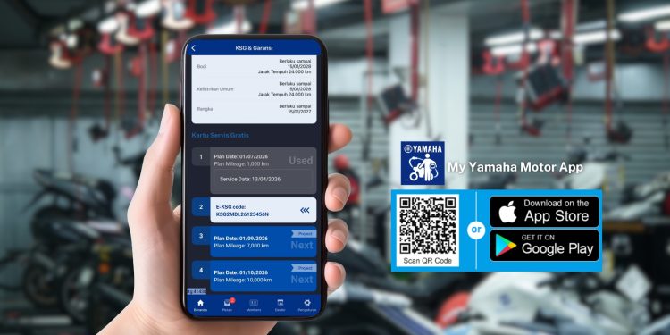 Tingkatkan Layanan Servis dan Ekosistem Digital, Yamaha Luncurkan Fitur E-KSG di Aplikasi My Yamaha Motor. (Foto : ist)