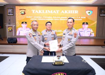 Polda Jambi Gelar Taklimat Akhir Audit Kinerja 2026, Perkuat Pengawasan dan Pelayanan Presisi. (Foto : ist)