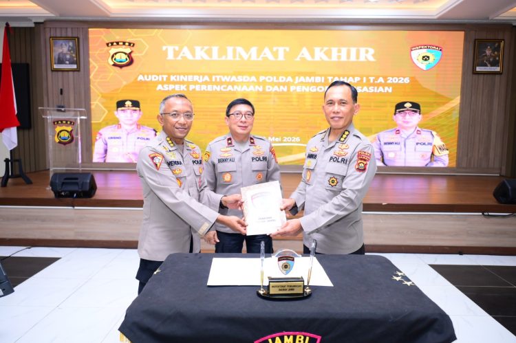 Polda Jambi Gelar Taklimat Akhir Audit Kinerja 2026, Perkuat Pengawasan dan Pelayanan Presisi. (Foto : ist)