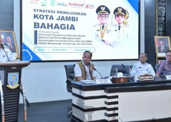 Pemkot Jambi Tandatangani Nota Kesepakatan Dengan BMKG, Perkuat Penanganan Penanggulangan Bencana. (Foto : ist)