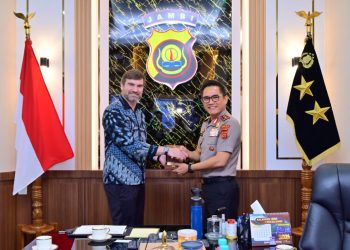 Kapolda Jambi Terima Audiensi Konsulat Amerika Serikat, Bahas Penguatan Kerja Sama Keamanan dan Pertukaran Informasi. (Foto : ist)