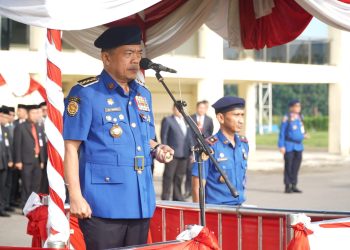 Pimpin Upacara HUT Damkar ke-107, Satpol PP ke-76 dan Satlinmas ke-64, Gubernur Al Haris: Momentum Meningkatkan Pelayanan Kepada Masyarakat. (Foto : ist)