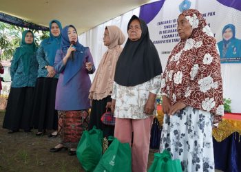 Hadiri Evaluasi 10 Program Pokok PKK, Hesti Haris Soroti Keberagaman Agama yang Harmonis di Sungai Nibung. (Foto : ist)