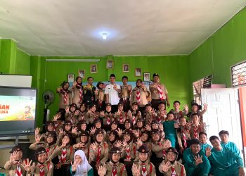 SMP Negeri 04 Merangin Resmi Buka Edukasi Literasi Keuangan untuk Anggota Pramuka. (Foto : ist)