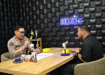Kabid Humas Polda Jambi Paparkan Rangkaian Hari Bhayangkara ke-80 dan Program Presisi dalam Podcast Bersama Tribun Jambi. (Foto : ist)