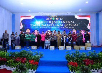 Bakti Kesehatan dan Bakti Sosial HUT Bhayangkara ke-80, Polda Jambi Layani Ribuan Warga. (Foto : ist)