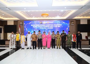 Doa Bersama Lintas Agama Warnai Peringatan HUT Bhayangkara ke-80, Polda Jambi Perkuat Komitmen Jaga Kerukunan dan Kamtibmas. (Foto : ist)