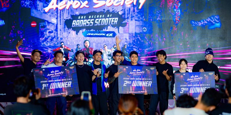 Rayakan 1 Dekade AEROX Mengaspal di Indonesia, Ribuan Anak Muda Tumpah Ruah di Event We Are AEROX Society. (Foto : ist)