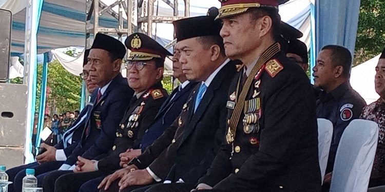 Gubernur Jambi hadiri peringatan Hari Bhayangkara Ke-80. (Foto : Rolan - sinarjambi.com)