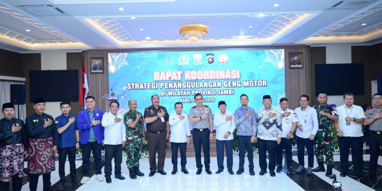 Polda Jambi Perkuat Sinergi Lintas Sektoral, Deklarasikan Strategi Bersama Berantas Geng Motor. (Foto : ist)