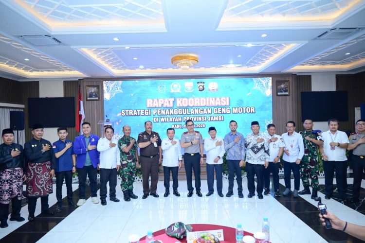 Polda Jambi Perkuat Sinergi Lintas Sektoral, Deklarasikan Strategi Bersama Berantas Geng Motor. (Foto : ist)