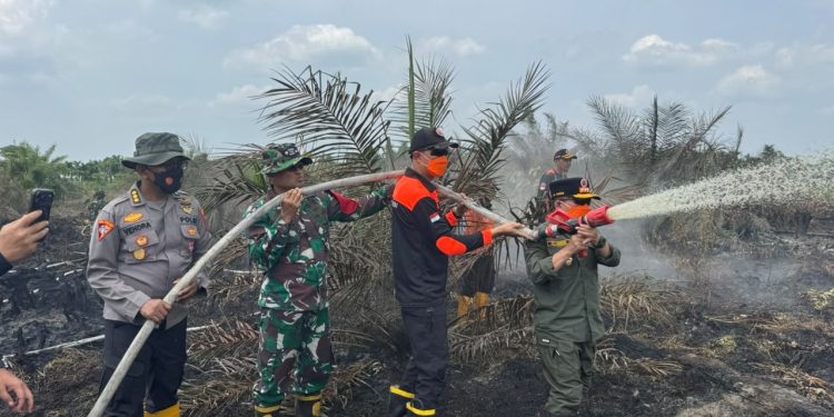 Kapolda Jambi Pastikan Penanganan Karhutla di Sungai Gelam Terus Dilakukan, Sinergi TNI-Polri dan BPBD Diperkuat. (Foto : ist)
