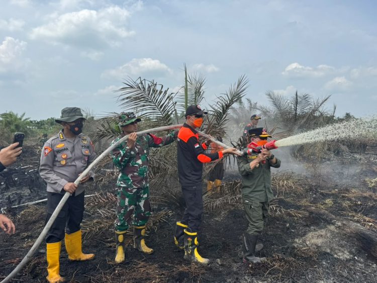 Kapolda Jambi Pastikan Penanganan Karhutla di Sungai Gelam Terus Dilakukan, Sinergi TNI-Polri dan BPBD Diperkuat. (Foto : ist)