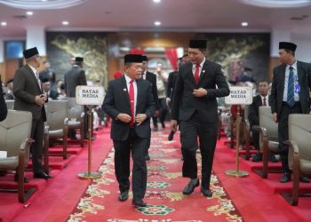 Gubernur Al Haris Bersama Forkopimda Jambi Ikuti Pidato Presiden RI dan Ketua DPR RI. (Foto : ist)