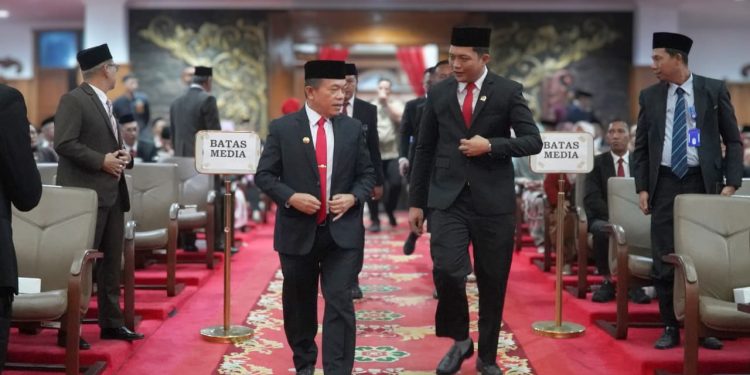 Gubernur Al Haris Bersama Forkopimda Jambi Ikuti Pidato Presiden RI dan Ketua DPR RI. (Foto : ist)