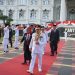 Gubernur Al Haris dan Forkopimda Hadiri Upacara Penurunan Bendera dengan Khidmat, Sampaikan Ucapan Terima Kasih. (Foto : ist)