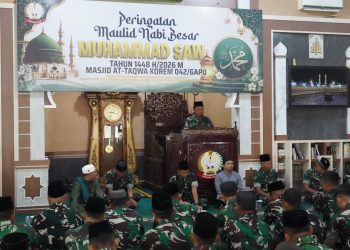 Peringati Maulid Nabi Muhammad, Korem Gapu Tekankan Keteladanan dan Pengabdian. (Foto : ist)