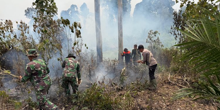 Polda Jambi dan Sinergi Lintas Instansi Intensifkan Patroli serta Pendinginan Cegah Karhutla. (Foto : ist)